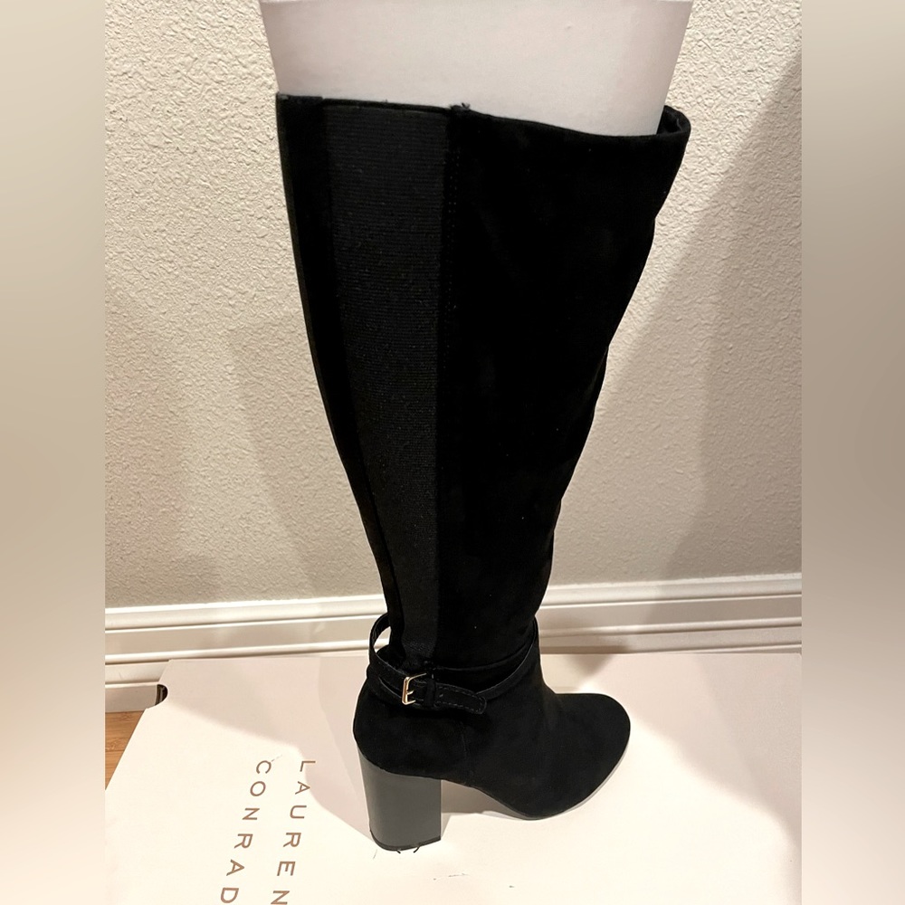 LC by Lauren Conrad black suede boots NWT